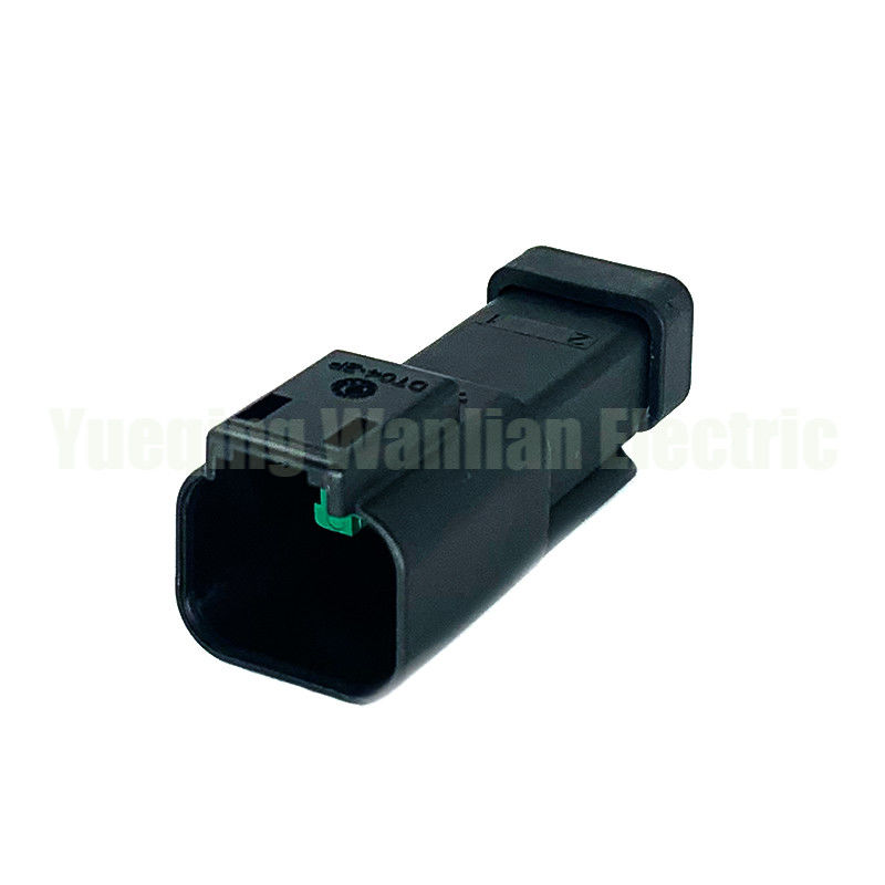 2 Pin DT04-2P-CE03 Đen dây buộc dây chuyền đầu cuối chống nước Máy kết nối điện
