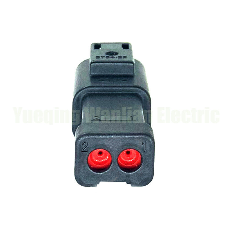 2 Pin DT04-2P-CE03 Đen dây buộc dây chuyền đầu cuối chống nước Máy kết nối điện