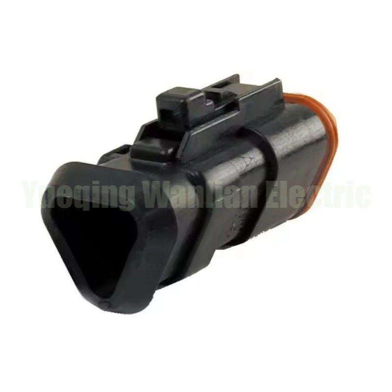 DT06-3S-EP11 Deutsch DT Đen 3 pin đầu nối nam và nữ với nắp đầu dài