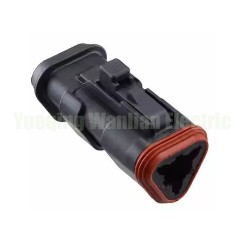 DT06-3S-EP11 Deutsch DT Đen 3 pin đầu nối nam và nữ với nắp đầu dài